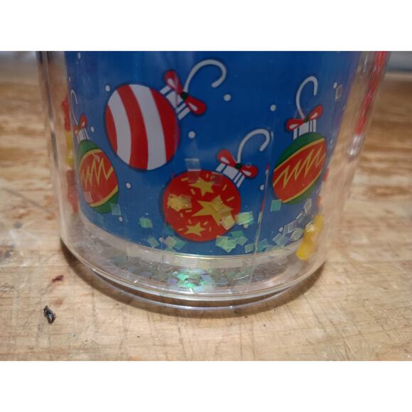 Vintage 1993 Leahy Designs Christmas Holiday Acrylic Plastic Drinking Cups Set - Picture 5 of 7